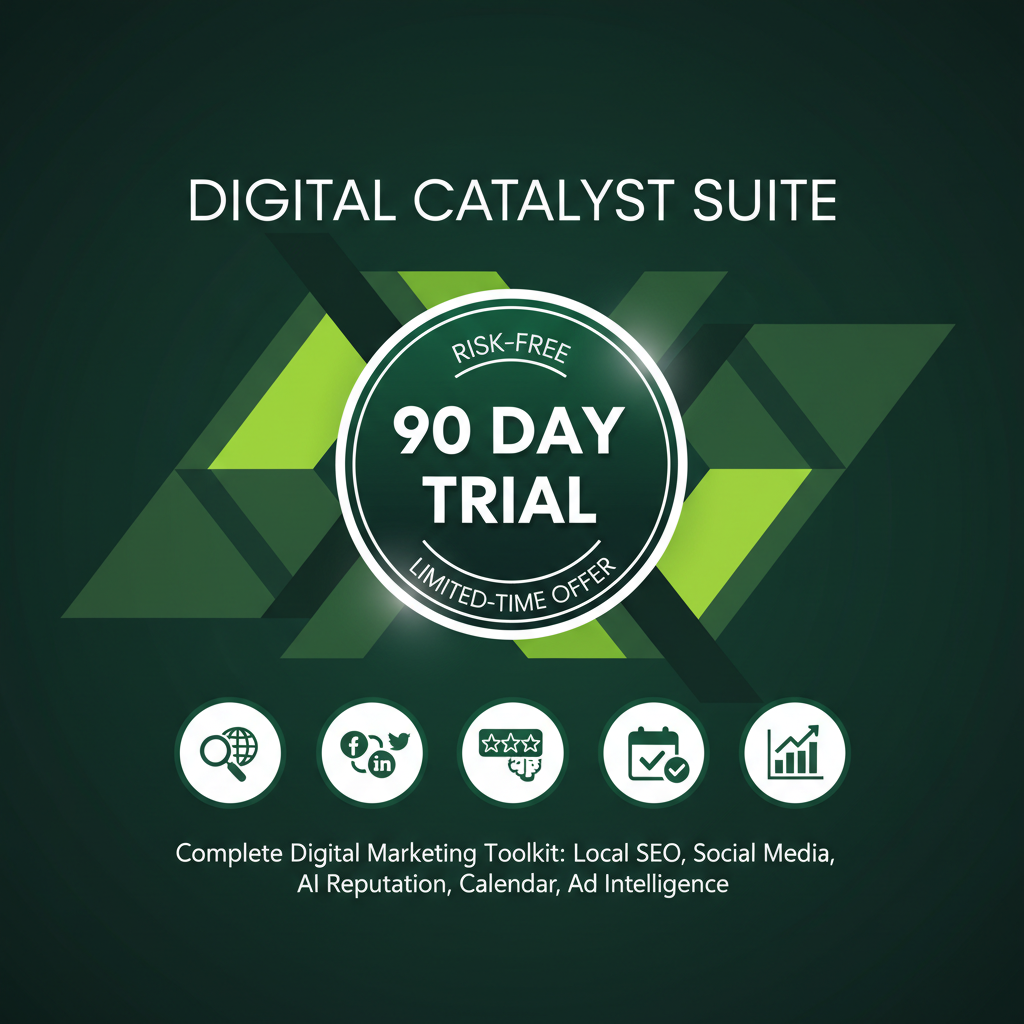Digital Catalyst Suite 90 Day Trial - Local SEO, Social Media, AI Reputation Management and Booking